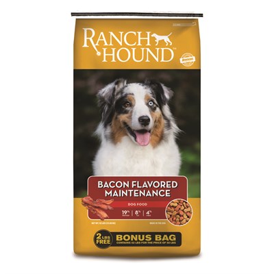 Ranch Hound Dry Dog Food- Maintenance, Bacon Flavored, 50 lb